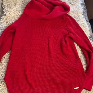 Michael Kors red cable knit sweater ❤️